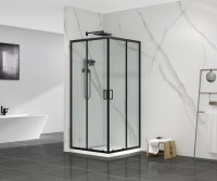 Душова кабіна без піддону MIXXUS PREMIUM DIVERSE SC02-90x90x195-TR BLACK прозоре скло 5мм (MI6862)