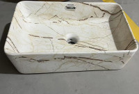 Раковина накладна MIXXUS PREMIUM QUADRO-0208 MARBLE 480х315х140mm (перелив) (MP6518)