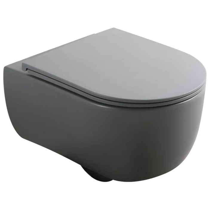 Унітаз підвісний Mixxus Premium TOPPER-0303-R GRAY 495x370x350mm система змиву RIMLESS (MP6657)