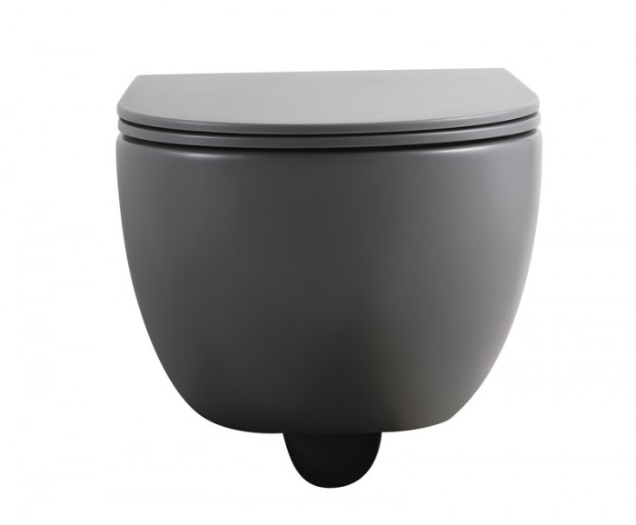 Унітаз підвісний Mixxus Premium TOPPER-0303-R GRAY 495x370x350mm система змиву RIMLESS (MP6657)