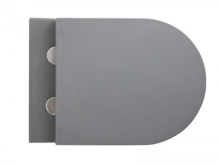 Унітаз підвісний Mixxus Premium TOPPER-0303-R GRAY 495x370x350mm система змиву RIMLESS (MP6657)