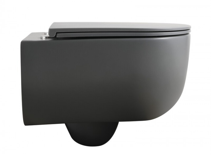 Унітаз підвісний Mixxus Premium TOPPER-0303-R GRAY 495x370x350mm система змиву RIMLESS (MP6657)