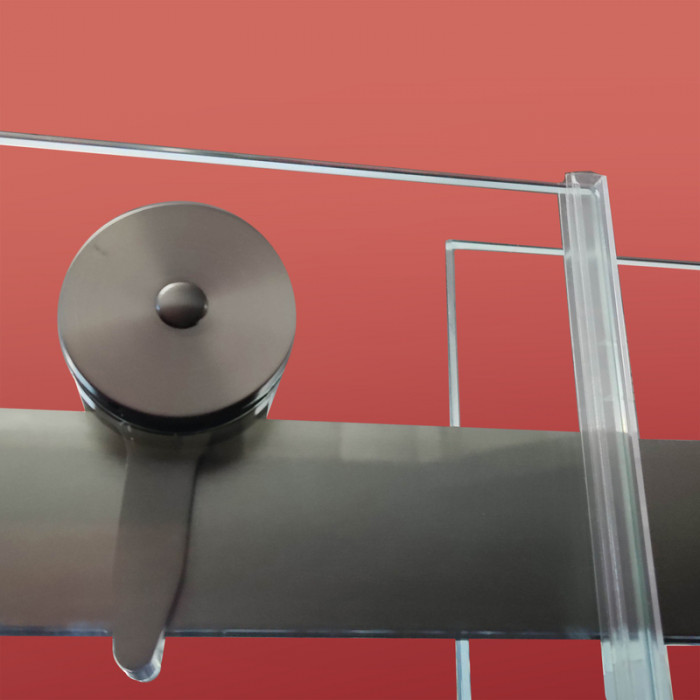 Двері в нішу Koer SR SD01-120x200-TR-07 прозоре скло Easy Clean 8мм, графіт (KR5378)