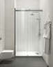 Двері в нішу Koer SR SD01-120x200-TR-07 прозоре скло Easy Clean 8мм, графіт (KR5378)