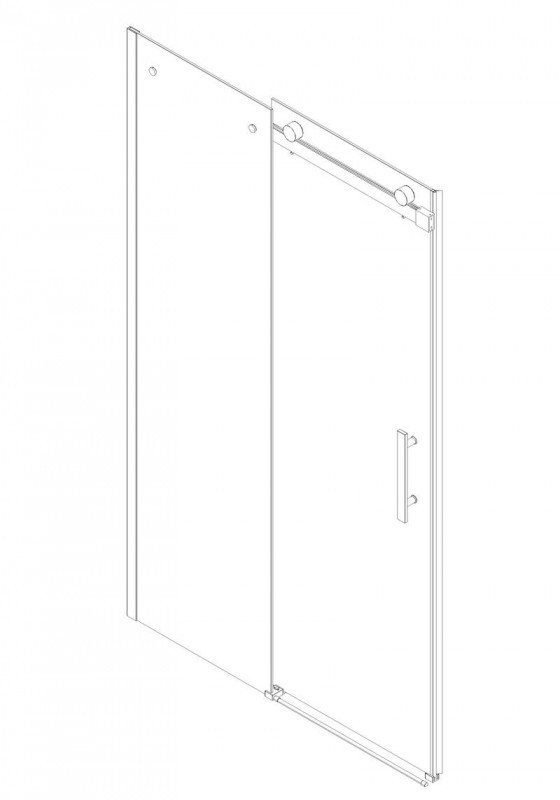 Двері в нішу Koer SR SD01-120x200-TR-07 прозоре скло Easy Clean 8мм, графіт (KR5378)