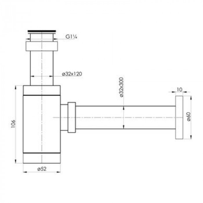 Сифон IMPRESE PODZIMA ZRALA чорний ZMK021708600