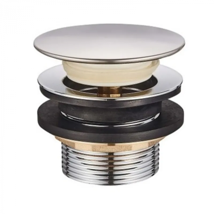 Донний клапан для ванни Mixxus POP-UP-07 автоматичний (Click-Clack) (Колір хром) 1 1/2'' (MI6141)