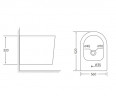 Біде підвісне Mixxus BEVEL-0502 520x360x320mm (MI6715)