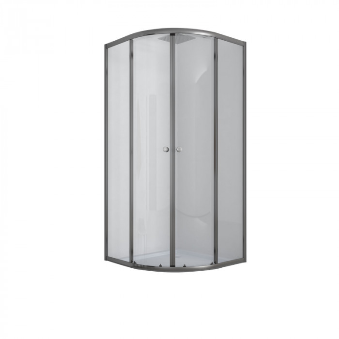 Душова кабіна з низьким піддоном Mixxus PLAIN SCT02-90x90x195-TR GRAPHITE прозоре скло 4мм (MI6901)