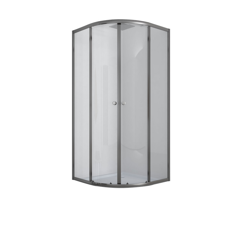 Душова кабіна з низьким піддоном Mixxus PLAIN SCT02-90x90x195-TR GRAPHITE прозоре скло 4мм (MI6901)