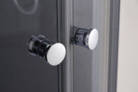 Душова кабіна з низьким піддоном Mixxus PLAIN SCT02-90x90x195-TR GRAPHITE прозоре скло 4мм (MI6901)