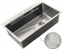 Мийка Zerix ZH7545-SET-05 DECOR NANO-SILVER (3.0/0.8) з нерж. сталі, комплект (нержавійка) (ZM5584)