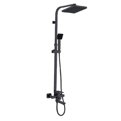 Душова колона зі змішувачем Zerix LEB16-123 Black (кол. чорний) (ZX5574)