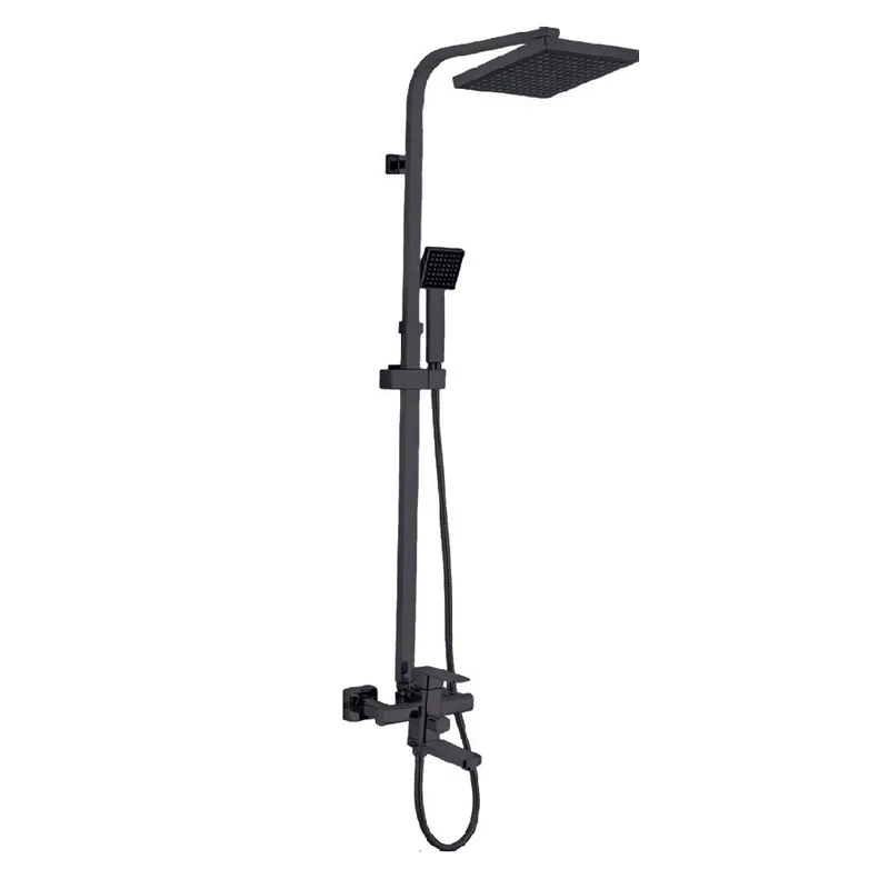 Душова колона зі змішувачем Zerix LEB16-123 Black (кол. чорний) (ZX5574)