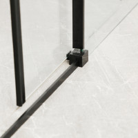 Душова кабіна без піддону MIXXUS PREMIUM DIVERSE SC03-100x80x195-TR BLACK прозоре скло 6мм (MI6866)