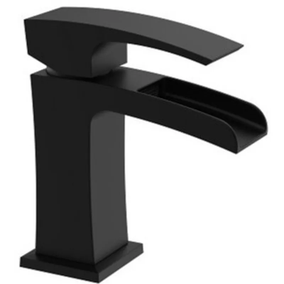 Змішувач для умивальника KOER KB-14007-05 водоспад (Колір чорний) (KR3447)