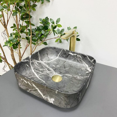 Умивальник (раковина) VBI ALGHERO BLACK ONYX MATT накладний