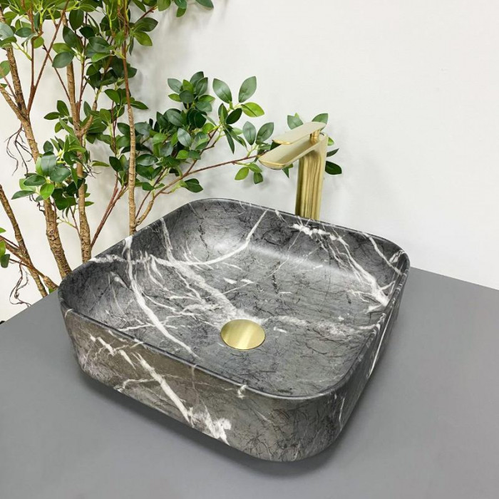 Умывальник (раковина) VBI ALGHERO BLACK ONYX MATT накладной