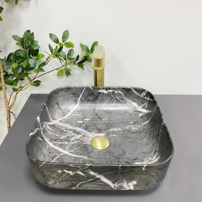 Умивальник (раковина) VBI ALGHERO BLACK ONYX MATT накладний