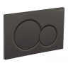 Панель змиву Koer KT-0601-05 240x160x10mm пластикова, кнопка кругла (колір чорний матовий) (KR5176)