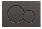 Панель змиву Koer KT-0601-05 240x160x10mm пластикова, кнопка кругла (колір чорний матовий) (KR5176)