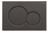 Панель змиву Koer KT-0601-05 240x160x10mm пластикова, кнопка кругла (колір чорний матовий) (KR5176)