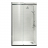 Двері у нішу розсувні KOER SR SD01-120x200-TR-07 прозоре скло EASY CLEAN 8мм графіт (KR5378)