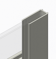 Двері у нішу розсувні KOER SR SD01-120x200-TR-07 прозоре скло EASY CLEAN 8мм графіт (KR5378)