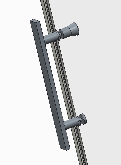 Двері в нішу Koer SR SD01-120x200-TR-07 прозоре скло Easy Clean 8мм, графіт (KR5378)