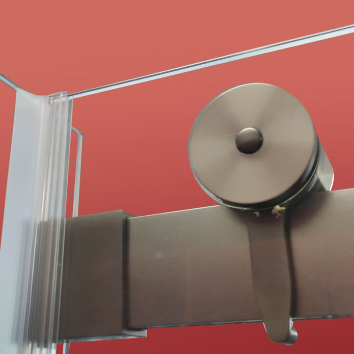 Двері в нішу Koer SR SD01-120x200-TR-07 прозоре скло Easy Clean 8мм, графіт (KR5378)