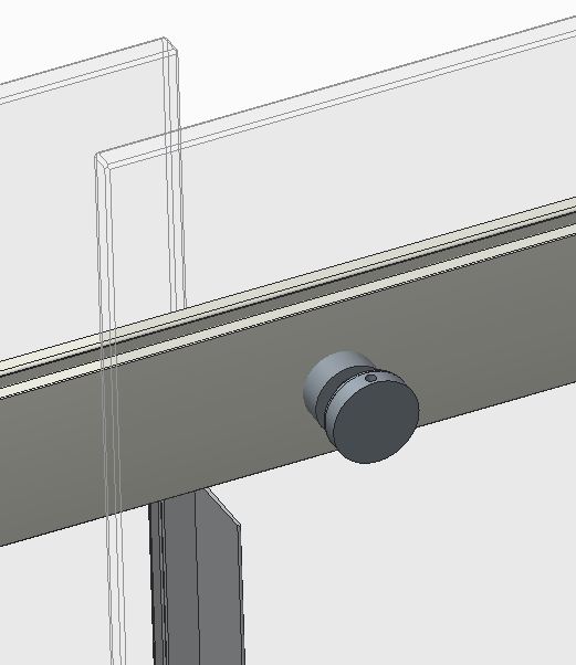 Двері у нішу розсувні KOER SR SD01-120x200-TR-07 прозоре скло EASY CLEAN 8мм графіт (KR5378)