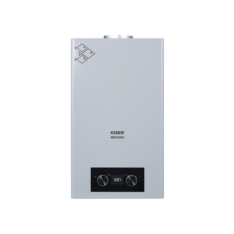 Газова колонка KOER KWH.G0110 GRAY димохідна 10 л/хв, колір сірий (KR5555)