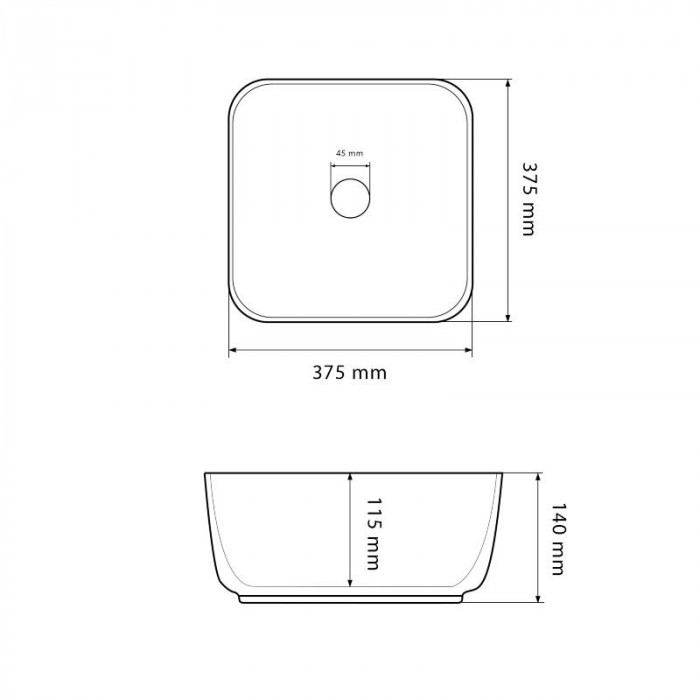 Умивальник (раковина) VBI ALGHERO S TERAZZO GLOSSY накладний