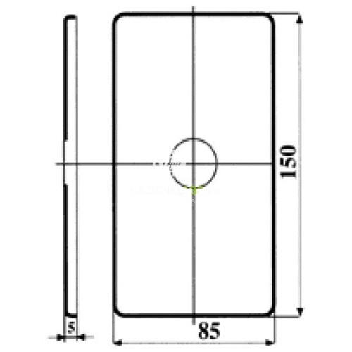 Фланец прямоугольный из нержавеющей стали 85*150мм 331