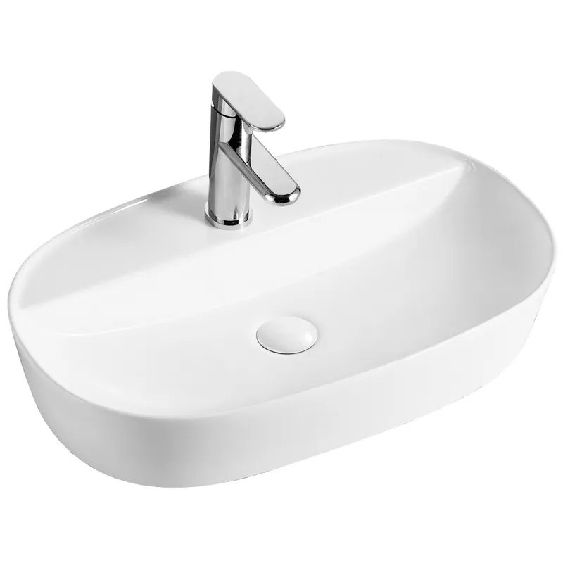 Раковина накладна MIXXUS PREMIUM ELLIPSE-0204 600х380х115mm (отвір під змішувач) (MP6679)