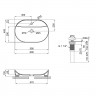 Раковина накладна MIXXUS PREMIUM ELLIPSE-0204 600х380х115mm (отвір під змішувач) (MP6679)