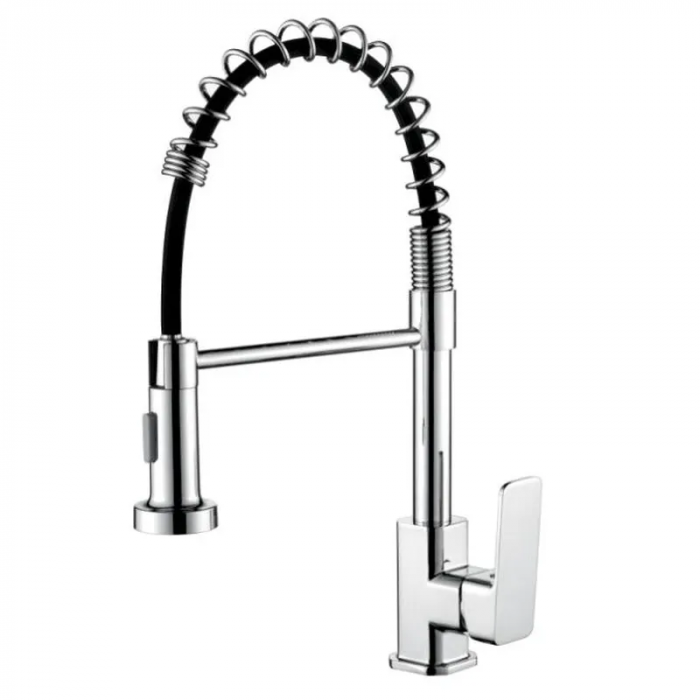 Змішувач для кухні Ibergrif Trento M14006 з силіконовим виливом пружина (LL2014)