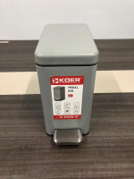 Відро для сміття з плавним закриттям прямокутне KOER TC-010206-07 6 л (колір сірий) (KR5596)