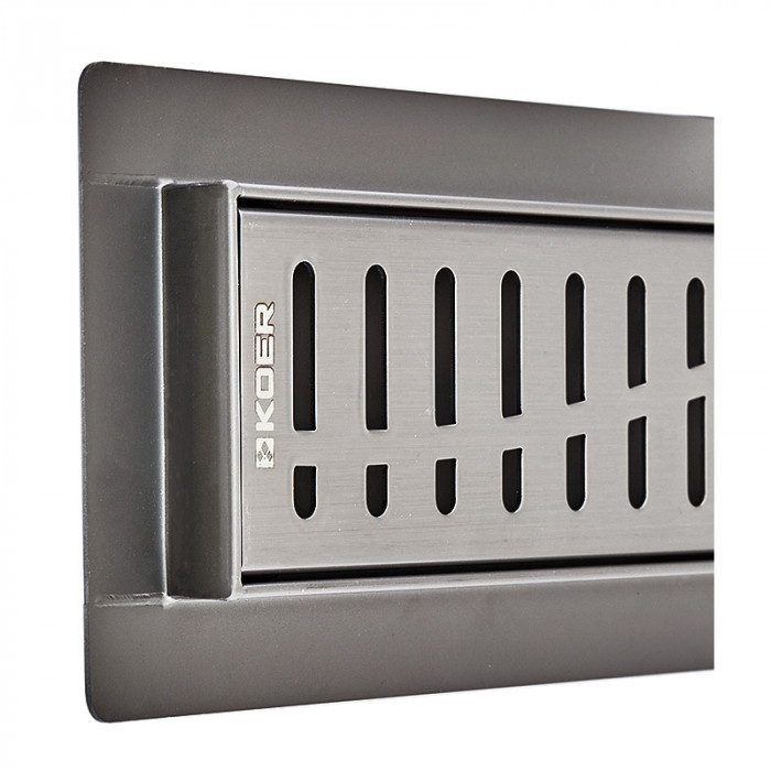 Душовий трап з нержавіючої сталі SUS304 Koer FD35-70x500-Graphite (Колір графіт) (AC0657)