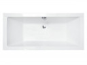 Ванна акрилова QUADRO SLIM 170х75 без ніг, БЕЗ отворів під ручки, без ручок