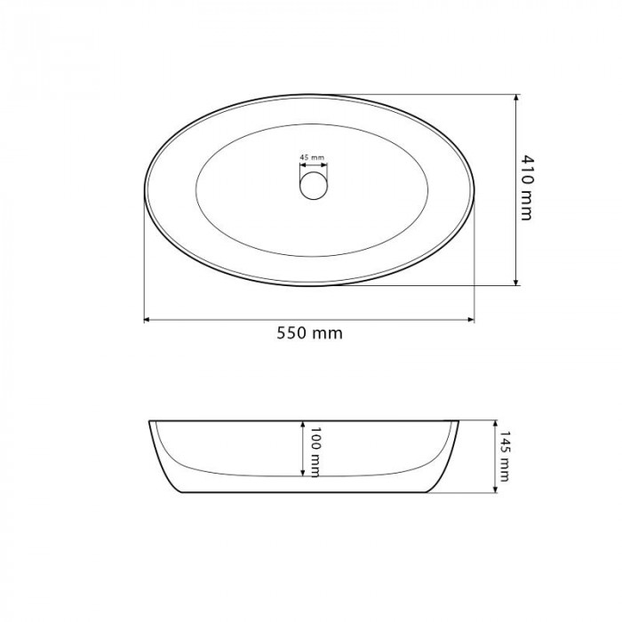 Умивальник (раковина) VBI UDINE MARBLE BLUE MATT накладний