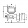 Кран радіаторний термостатичний Roho R5161-050 - 1/2" (М30х1,5) прямий (антипротечка) (RO0125)