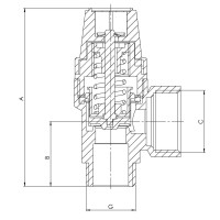 Клапан запобіжний ВН 1/2"х3/4" Koer KR.1261 (1.5 бар) (KR3105)