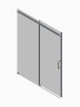 Двері в нішу Koer SR SD02-140x200-TR-01 прозоре скло Easy Clean 8мм, хром (KR5383)