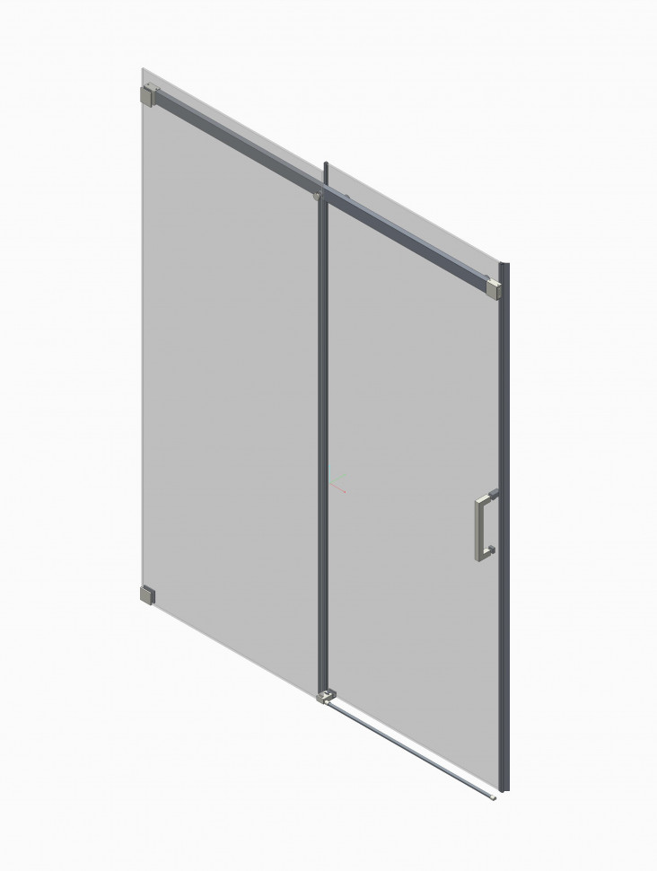 Двері в нішу Koer SR SD02-140x200-TR-01 прозоре скло Easy Clean 8мм, хром (KR5383)