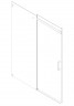 Двері в нішу Koer SR SD02-140x200-TR-01 прозоре скло Easy Clean 8мм, хром (KR5383)
