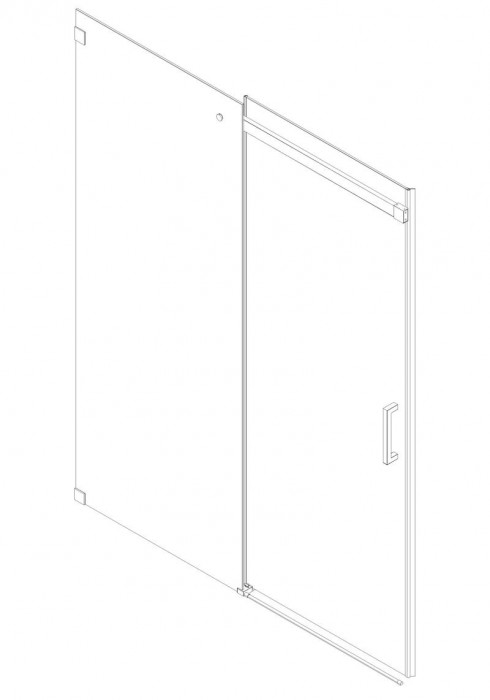 Двері в нішу Koer SR SD02-140x200-TR-01 прозоре скло Easy Clean 8мм, хром (KR5383)