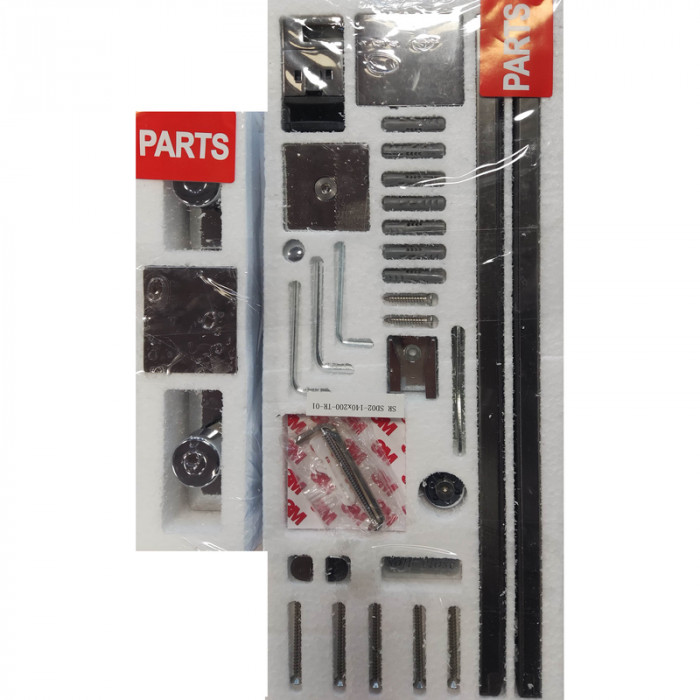 Двері в нішу Koer SR SD02-140x200-TR-01 прозоре скло Easy Clean 8мм, хром (KR5383)