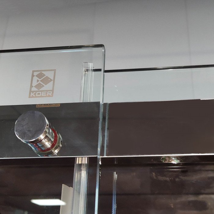 Двері в нішу Koer SR SD02-140x200-TR-01 прозоре скло Easy Clean 8мм, хром (KR5383)