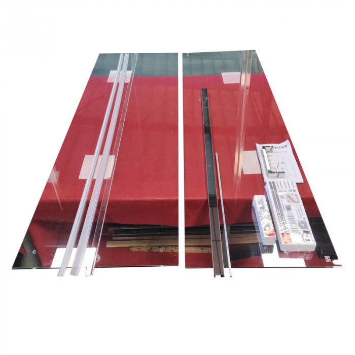 Двері в нішу Koer SR SD02-140x200-TR-01 прозоре скло Easy Clean 8мм, хром (KR5383)